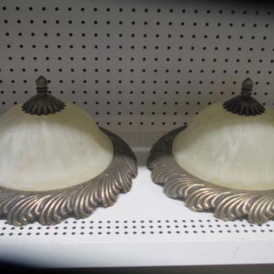 Pair Of Flush Mount Ceiling Lights