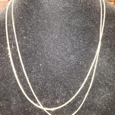 Gold tone chains. 2 chains ready for pendant