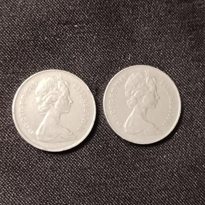 TWO 1969 D-G-REG-F-D ELIZABETH II 10 NEW PENCE