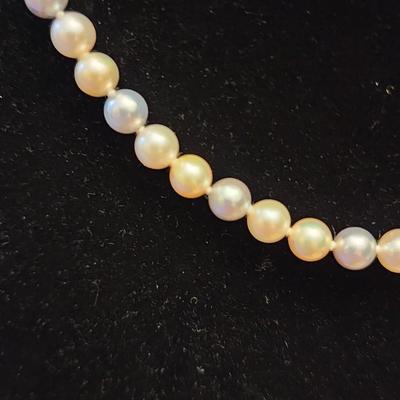Petite multi colored cultured pearl necklace