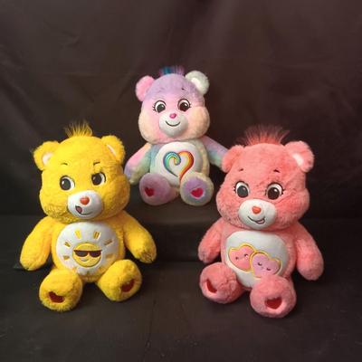 3 PLUSH 12" CARE BEARS