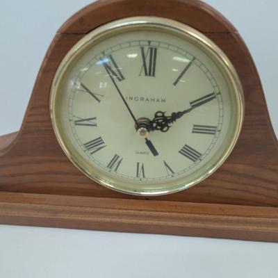 Sale Photo Thumbnail #59: Quartz Ingraham Battery Operated Mantel Clock