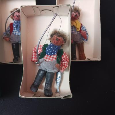 6 ORIGINAL PETER 3" FISHERMAN FIGURES