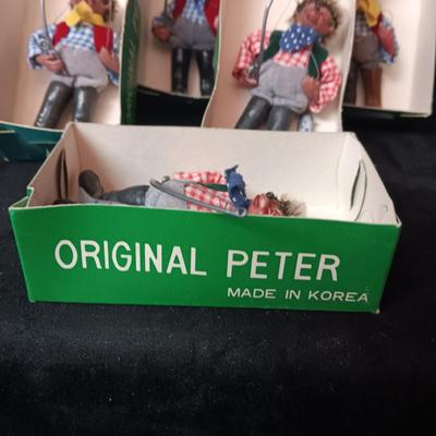 6 ORIGINAL PETER 3" FISHERMAN FIGURES