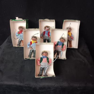 6 ORIGINAL PETER 3" FISHERMAN FIGURES
