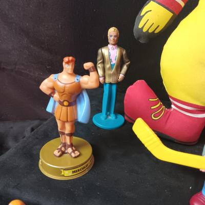 12" PLUSH RONALD MCDONALD AND SEVERAL HAPPY MEAL FIGURES