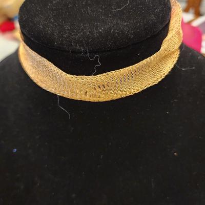Gold mesh choker