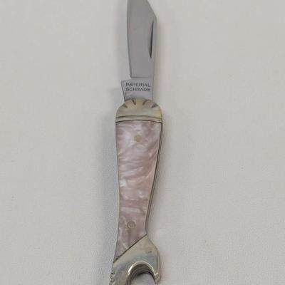 Sale Photo Thumbnail #1499: Imperial Schrade Pink Shoe Pocket Knife