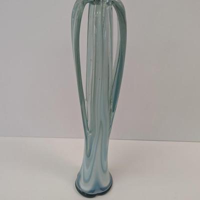 Vintage Mid Century Hand Blown Murano Glass Vase Approx 17 1/2" #55
