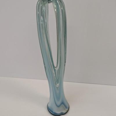 Vintage Mid Century Hand Blown Murano Glass Vase Approx 17 1/2" #55