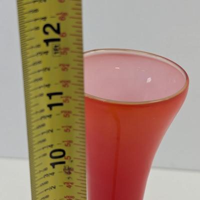 Approx 11" Tall "V.B. Opaline Florence, Made in Italy" Red, Black, & Gold Foil Label #58