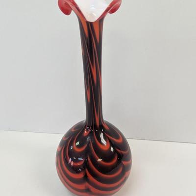 Approx 13 1/2" Tall "V.B. Opaline Florence, Made in Italy" Red, Black, & Gold Foil Label