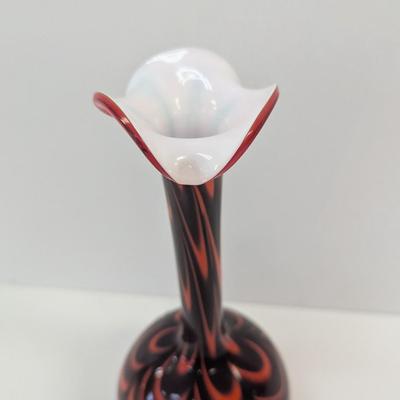 Approx 13 1/2" Tall "V.B. Opaline Florence, Made in Italy" Red, Black, & Gold Foil Label