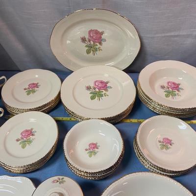 Homer Laughlin Hand Painted Calirose China Set