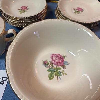 Homer Laughlin Hand Painted Calirose China Set