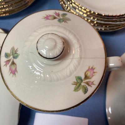 Homer Laughlin Hand Painted Calirose China Set