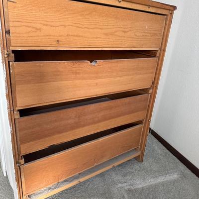 Vintage White painted wood dresser