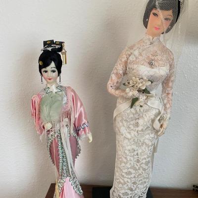 2 Asian theme dolls