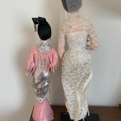 2 Asian theme dolls