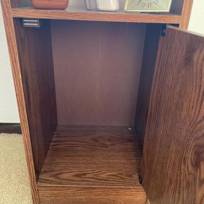 Small end table with clocks