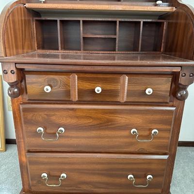 Vintage roll top secretary desk