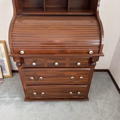 Vintage roll top secretary desk