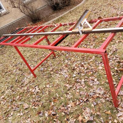 Steel table for miter saw, table saw or Thanksgiving dinner