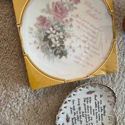 Frame, plates and tea candle holder