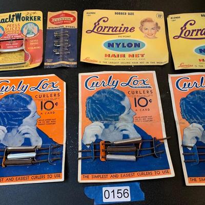 Vintage Hair Products With Original Display Packaging