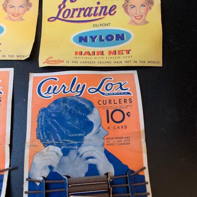 Vintage Hair Products With Original Display Packaging