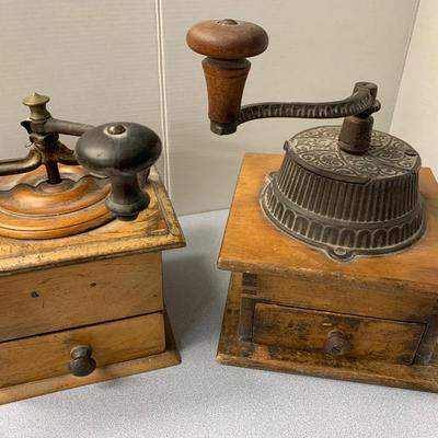 Two Antique Coffee Grinders