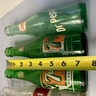 Vintage Soda Bottles & Caddy