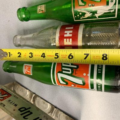 Vintage Soda Bottles & Caddy