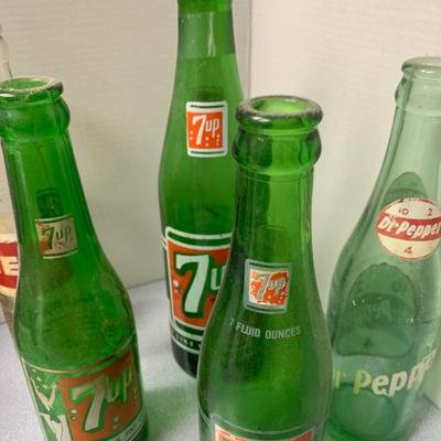 Vintage Soda Bottles & Caddy