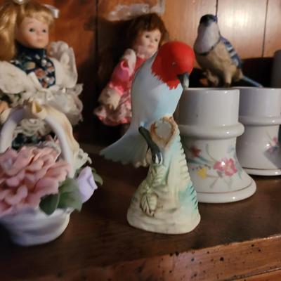 Collection of ceramics in a vintage Samsonite carry on bag