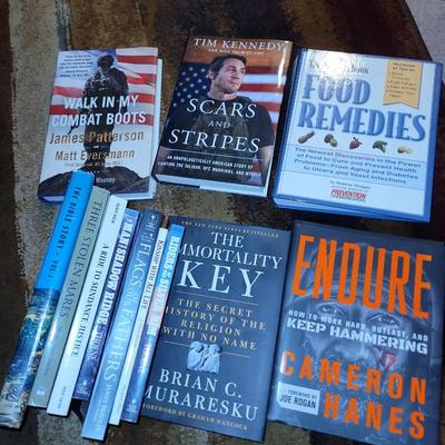 Books, wester, military and health