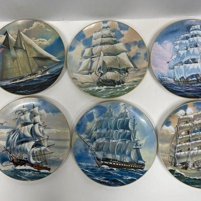 Lot of 6 plates - Great American Sailing Ships - ,Rosenthal Collector Plates