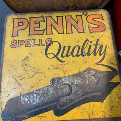 Vintage Tins Egg Carton Coffee Penn’s Pen Straws