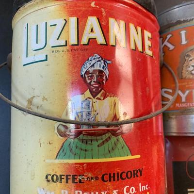 Vintage Tins Egg Carton Coffee Penn’s Pen Straws