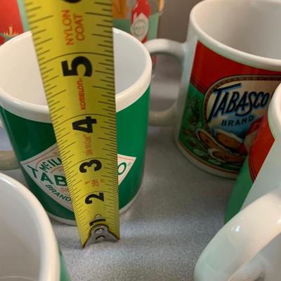 Large Tabasco Vintage Glasses & Coffee Mugs Lot
