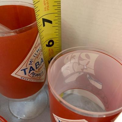 Large Tabasco Vintage Glasses & Coffee Mugs Lot