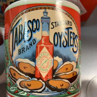 Large Tabasco Vintage Glasses & Coffee Mugs Lot