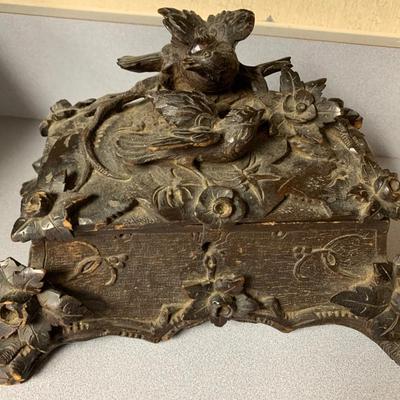 Antique Black Forest Style Jewelry Box