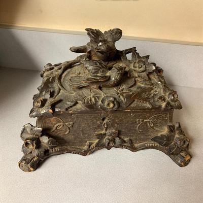 Antique Black Forest Style Jewelry Box