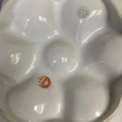 TWO Antique Limoges Oyster Plates