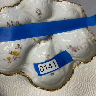 TWO Antique Limoges Oyster Plates