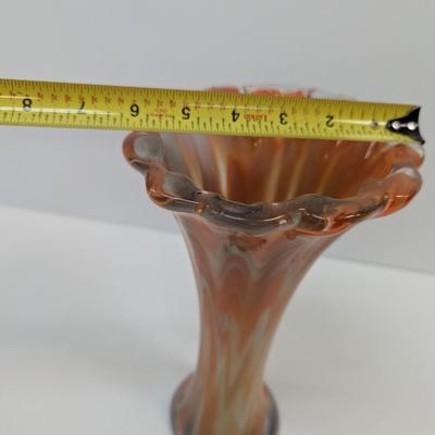 Approx 12" Tall Hand Blown Glass Vase #65