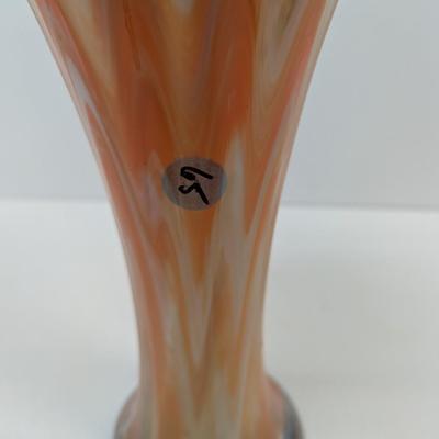 Approx 12" Tall Hand Blown Glass Vase #65