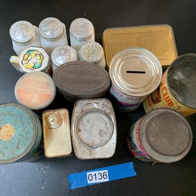 Vintage Tins Lot Imperial Ginger Ben-Hur Spice Hearth Club Baking Powder +++