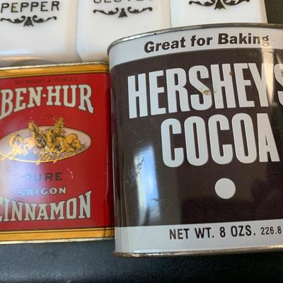 Vintage Tins Lot Imperial Ginger Ben-Hur Spice Hearth Club Baking Powder +++
